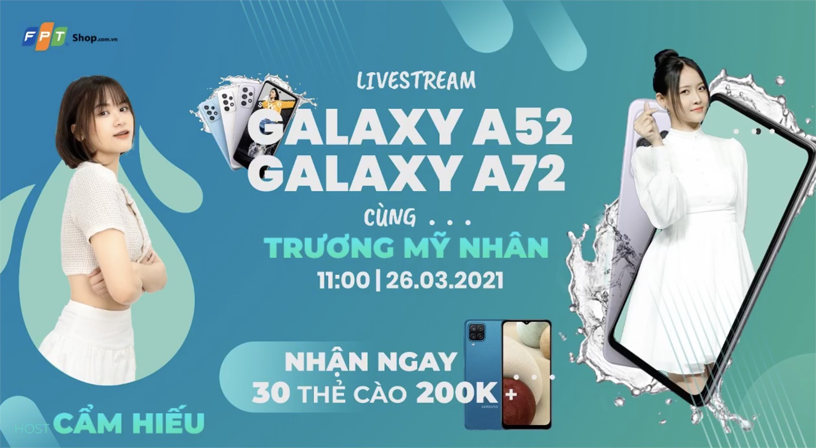 Trương Mỹ Nhân và Galaxy A52 A72